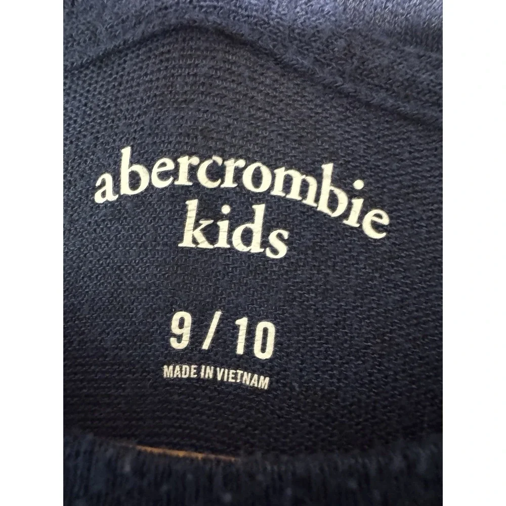 Abercrombie‎ Kids Shirt Boys Long Sleeve 9/10 Knit Top, Logo, Lightweight